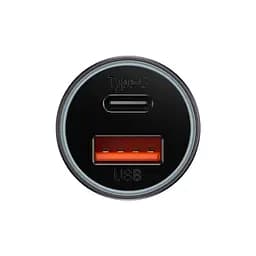 Автомобільний адаптер - зарядний на 2 виходи Baseus Golden Contactor Max Dual Fast Charger 60 W U+C - мініатюра 4