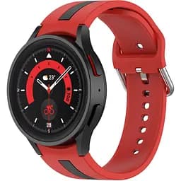 Браслет D2 для Samsung Galaxy Watch 5 - красно-черный ширина крепления 20мм силикон Watchbands (W16-7WB12312664)