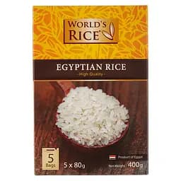 Рис World's Rice Єгипетський, 400 г (5 пакетів по 80 г) (476242)