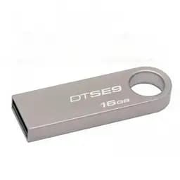 Флеш-накопичувач USB Kingston DTSE9 16GB, USB 2.0, сірий, металевий корпус