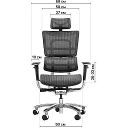 Офісне крісло GT Racer X-801A (W-80), сіре (X-801A Gray (W-80)) - мініатюра 8
