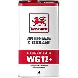 Концентрат антифризу Wolver Antifreeze & Coolant Concentrate WG12+ червоний покращена формула 5 л
