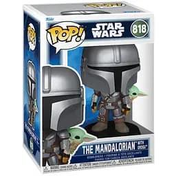 Ігрова фігурка Funko POP! серії Мандалорець - Мандалорець з Ґроґу на спині (90443)