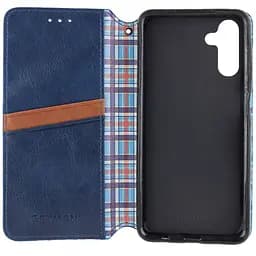 Шкіряний чохол-книжка GETMAN Cubic (PU) для Samsung Galaxy A14 4G/5G Синій - мініатюра 3