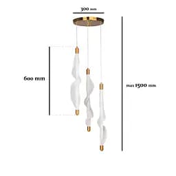 Підвісний світильник LED Levistella 7813091-3 AB, 25W, 4000K, бронзовий, сучасний стиль - мініатюра 3