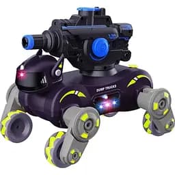 Радіокерований робот JJRC Q187-B Light Spray Stunt Robot Dog Grey/Green [119116]