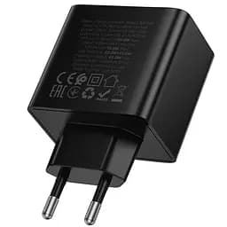 МЗП Borofone BAS16A Erudite PD45W+QC3.0 (1USB-A/1C) Black - мініатюра 6