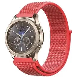 Ремінець BeWatch для Xiaomi Amazfit BIP/Lite/GTS/GTS 2/GTR 42мм нейлоновий 20 мм липучка Червоний (1011384)