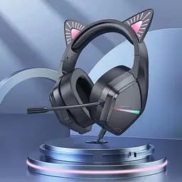 Накладні навушники Borofone BO106 Cute cat (USB+3.5mm/2m) Phantom Cat - мініатюра 5