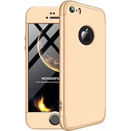Чохол-накладка GKK 3 in 1 Hard PC Case Apple iPhone 5/5s/SE Gold