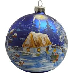 Ялинкова прикраса Санта Шоп Святковий вечір скло (4820001112771)