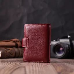 Практична візитниця з натуральної шкіри ST Leather 22468 бордова - мініатюра 8