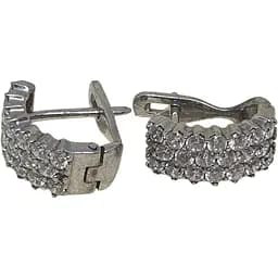 Серебряные серьги Qvaliz с фианитами. 90200080