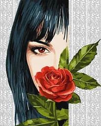 Набор для рисования по номерам "Барвиста поезія: Червона троянда" Ideyka 40х50 см КНО8610