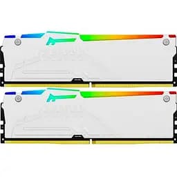 Модуль пам'яті для комп'ютера DDR5 32GB (2x16GB) 6000 MHz Beast RGB EXPO White Kingston Fury (ex.HyperX) (KF560C36BWE2AK2-32) - мініатюра 11