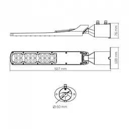 LED ліхтар вуличний VIDEX IP65 SLE18 50W 5000Lm 5000K 220V - мініатюра 8