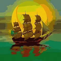 Картина по номерам Ideyka Лунный парусник KHO5038 50х50 см