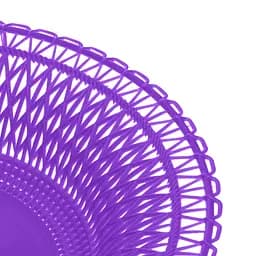 Фруктовниця пластикова кругла тарілка підставка для фруктів Ø 28 см Фіолетовий 87877 - мініатюра 5