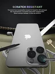 Захисне скло для камери Apple iPhone 14 Pro Max/14 Pro, Supreme BI, чорний колір, з рамкою, глянцеве скло для захисту лінз, протиударне, прозоре, з клейовим шаром по контуру, не впливає на якість фото, ArmorStandart (ARM76595) - мініатюра 5