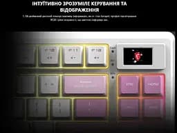 Клавиатура игровая механическая MSI FORGE GK-600 W TKL Wireless, EN/UKR/RU, RGB VIOLET - мініатюра 10