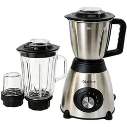 Стационарный стальной блендер с кофемолкой Zepline ZP-081 для коктейлей с чашей 1.5л 2000Вт Серый с Черным