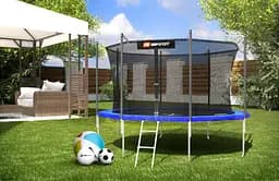 Батут Hop-Sport 12ft (366см) синій із внутрішньою сіткою - мініатюра 15