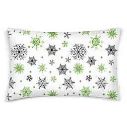 Дитяча постільна білизна в ліжечко SNOWFLAKES CS8, зелений (SnowflakesGreenGreyWhite_Summer_140) - мініатюра 3