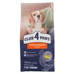 Сухий корм для собак Club 4 Paws середніх порід, 2 кг