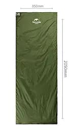 Спальник Naturehike LW180 (NH21MSD04) +15°C - правий - 205см - темно-зелений - мініатюра 2