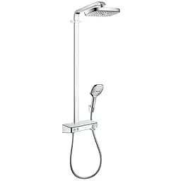 Душова система Hansgrohe Raindance Select E 300 2Jet з термостатом ShowerTablet White/Chrome 27126400, Хром