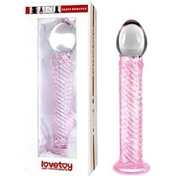 Фаллоимитатор LoveToy Glass Romance 17 см розовый