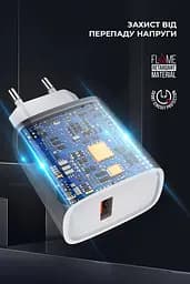 Мережевий зарядний пристрій для смартфона та планшета, AR012 24W White 1xUSB з кабелем USB-A to Lightning в комплекті, підтримка Quick Charge 3.0, швидка зарядка для iPhone та iPad, ArmorStandart (ARM69894) - мініатюра 2