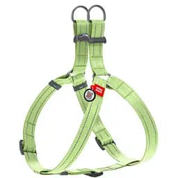 Шлея для собак Waudog Re-cotton, з відновленої бавовни, з QR паспортом, S, 40-55х1,5 см, салатовий (3245)