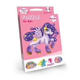 Дитячі розвиваючі пазли Puzzle For Kids PFK-05-12, 2 картинки Єдиноріжка