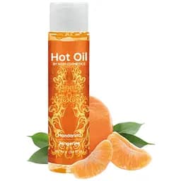 Съедобное массажное масло Nuei Hot Oil согревающий эффект для массажа и цитрусовых поцелуев Мандарин 100 мл