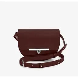 Жіноча шкіряна сумка поясна-кроссбоді Bridget бордова