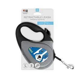 Повідець-рулетка для собак Waudog R-leash малюнок Патрон L до 50 кг 5 м світловідбиваюча стрічка - мініатюра 2