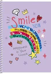 Зошит для записів Student А5, у клітинку, спіраль, 80 арк., Посміхайся (A5-SC-080-6094K)