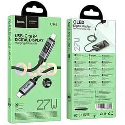 Дата кабель Hoco U148 Lord with display Type-C to Lightning 27W (1.2m) Black - мініатюра 4
