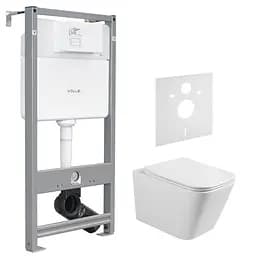 Комплект инсталляция 4 в 1 Volle Master Evo 212010 + унитаз Volle Libra S Rimless 13-41-160S с сидением Soft Close, Белый