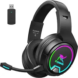Бездротова ігрова гарнітура PG4 LED для PS4, PS5, ПК — об'ємний звук 2,4 ГГц 7.1, ігрові навушники Bluetooth
