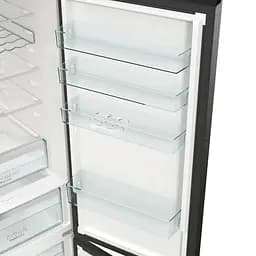 Холодильник Gorenje з нижн. мороз. камерою, 203х66х60см, 2 двері, 257(121)л, А+, Total NF, Зона св-ті, Інвертор, Зовн. Дисп, Wi-Fi, чорний - мініатюра 6