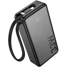Аккумулятор портативный Hoco Q27a power bank 10000mAh 33w интегрированный кабель