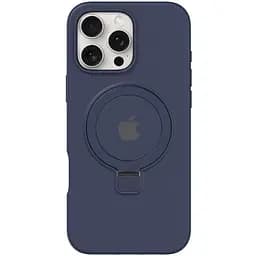 Чехол Epik Silicone Case Full Protective with Ring для Apple iPhone 16 Pro 6.3 Dark Blue