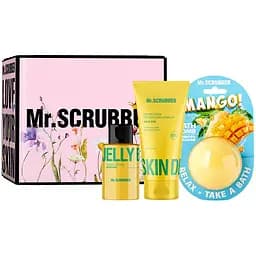 Подарочный набор Sunny Mango Бомбочка для ванны Mango 200 г + Гель для душа Jelly Bubbles Mango King 100 мл + Увлажняющий крем-гель для тела Skin Delights Mango King 150 мл
