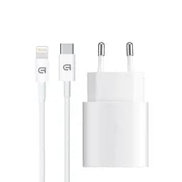 Зарядний пристрій ArmorStandart AR-TA800W USB-C 25W White + кабель USB-C to Lightning (ARM77719)