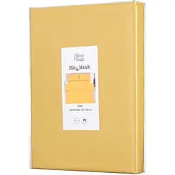 Простирадло Ardesto Mix&Match, 240x260см, 100% бавовна, сатин, жовтий (ART2426FSS)