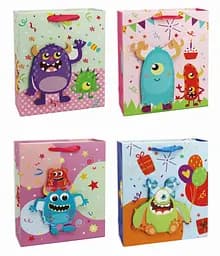 Подарочный пакет 2373L "Монстрики" 40*12*30 см, Цена за 1 штуку (6923534237320) Микс