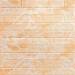 Декоративна 3D панель Sticker Wall самоклейка 700x770x3мм Мармур жовтий 062-3 SW-00000694