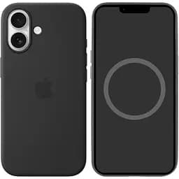 Чехол Silicone Case with Button, Animation & MagSafe для Apple iPhone 17 Black AAA (149940)